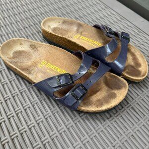 Navy Birkenstocks
